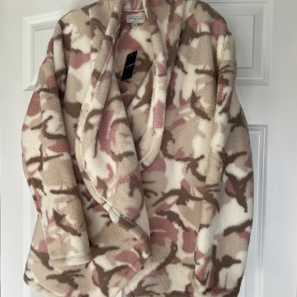 LUCKY BRAND Women's Fleece Wrap Jacket NWT Size M